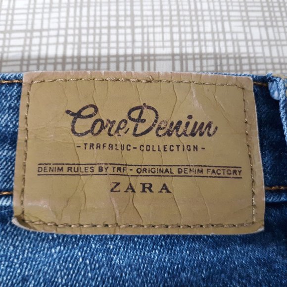 ZARA Women's Core Slim Jeans Size 6 Trafaluc Medium Wash Blue Denim Low Rise - Picture 7 of 14